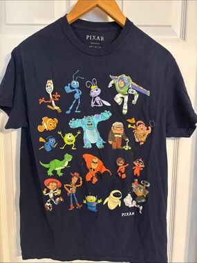Pixar Characters Navy Short Sleeve Tee